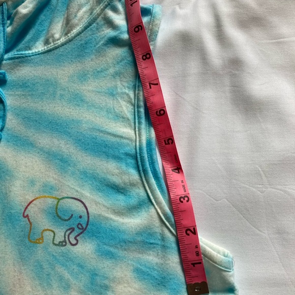 Pre-owned Ivory Ella  LAND & SKY SWIRL TIE DYE OVERSIZED Tank top L - Picture 9 of 11